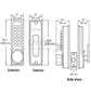 Simplex LD 452 Mechanical Pushbutton Lock - Tubular Latch Bolt - 70mm - Backset - w/ Latch Holdback & Octagon Knob - 32D - Satin Stainless - UHS Hardware