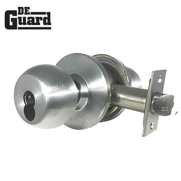 Commercial Door Knob - Grade 2 - IC Core -SFIC  - Satin Chrome - Storeroom - UHS Hardware