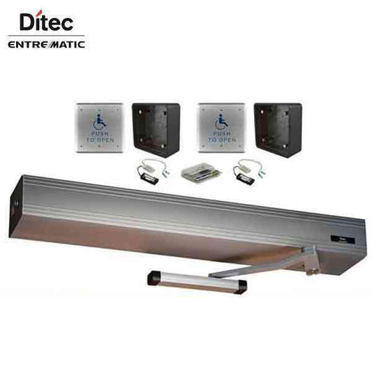Ditec - EZ 36  Wireless Automatic Door Kit - PULL Arm - Left Hand - 39" Header (36" Door) -  Clear Coat - For Single Doors - UHS Hardware