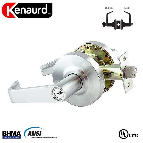 Commercial Lever Handle - 2-3/4” Standard Backset - Satin Chrome - Entrance - Grade 2 - UHS Hardware