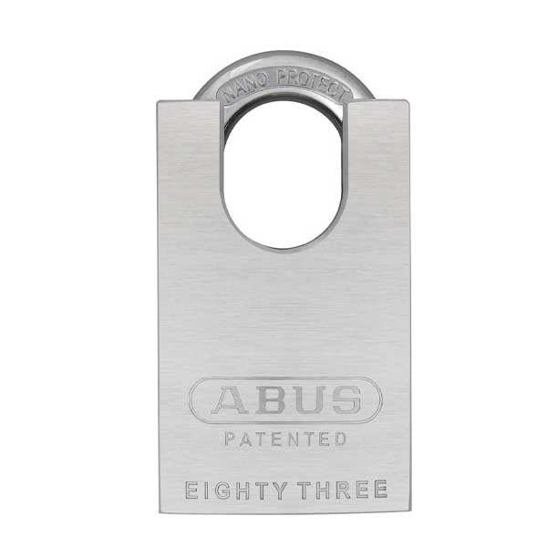 Abus - 83CS/50-300 - Chrome Plated Brass Padlock w/ Shackle Guard - S2 - Schlage C - 5/6 Pin - Rekeyable - 1-57/64" Width - UHS Hardware