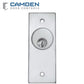 Camden CM-2020 - Flush Mount Narrow Key Switch - SPDT Momentary - Brushed Aluminum - UHS Hardware