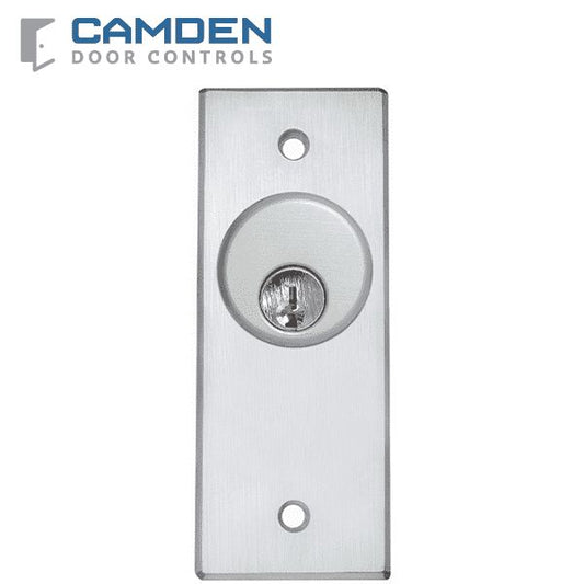 Camden CM-2020 - Flush Mount Narrow Key Switch - SPDT Momentary - Brushed Aluminum - UHS Hardware