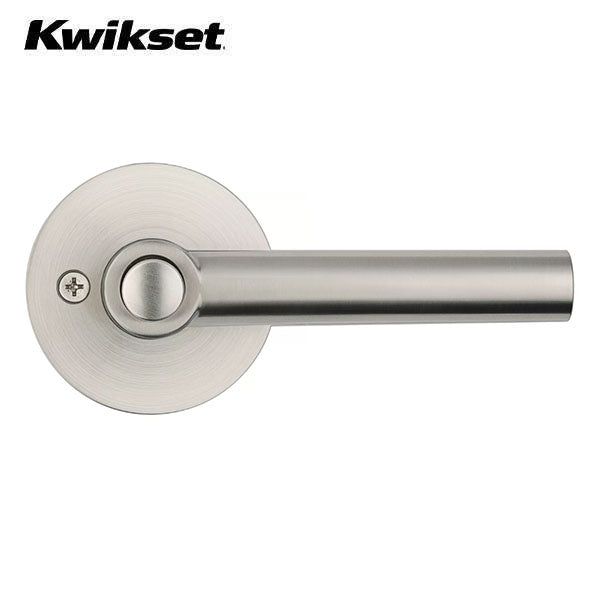 Kwikset - 156 - Milan Lever - Round Rose - 15 - Satin Nickel - Entrance - SmartKey Technology - Grade 2 - UHS Hardware