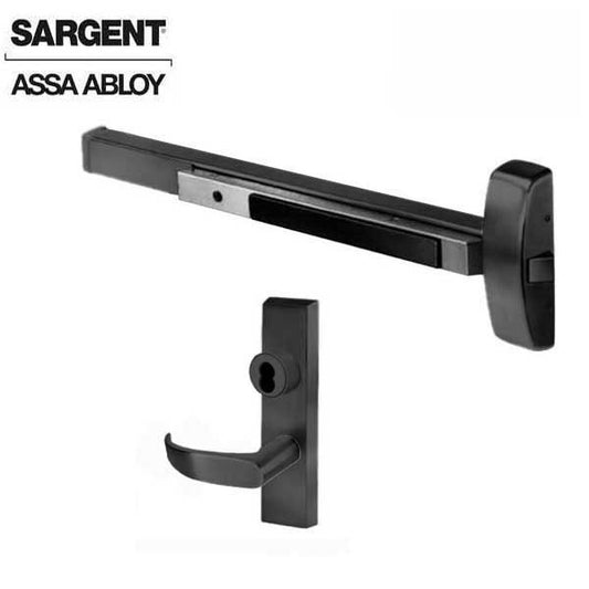 Sargent - 8813F - Rim Exit Rod - Less Cylinder - Entrance - 36" x 84" - Black Suede - Grade 1 - UHS Hardware