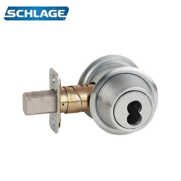 Schlage - B560J - Single Cylinder Deadbolt Lock - FSIC Core - Satin Chrome - Grade 2 - UHS Hardware