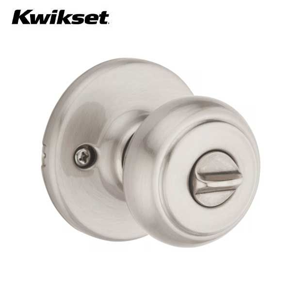 Kwikset - 400CV - Cove Knob  - Round Rose - Entrance - 15 - Satin Nickel - SmartKey Technology - Grade 3 - UHS Hardware