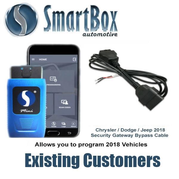 SmartBox Mini Key Programmer (Existing Customers) w/ 2018 Chrysler / Dodge / Jeep Security Cable - UHS Hardware
