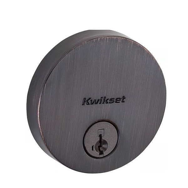 Kwikset - 258 - Uptown Deadbolt - Round Rose - 11P - Venetian Bronze - Entrance - SmartKey Technology - Grade 1 - UHS Hardware