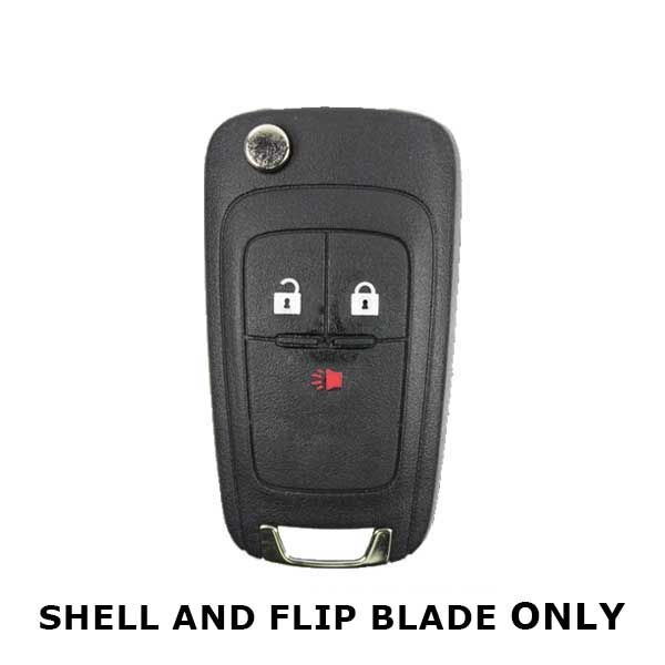 2013-2015 Chevrolet / 3-Button Flip Key SHELL for A2GM3AFUS03 (AFTERMARKET) - UHS Hardware