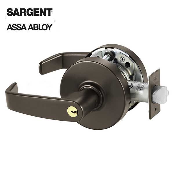 Sargent - 10G04 - Mechanical Cylindrical Lock - L Rose / L Lever - Storeroom -  LA Keyway - 10BE - Dark Oxidized Satin Bronze - Grade 1 - UHS Hardware