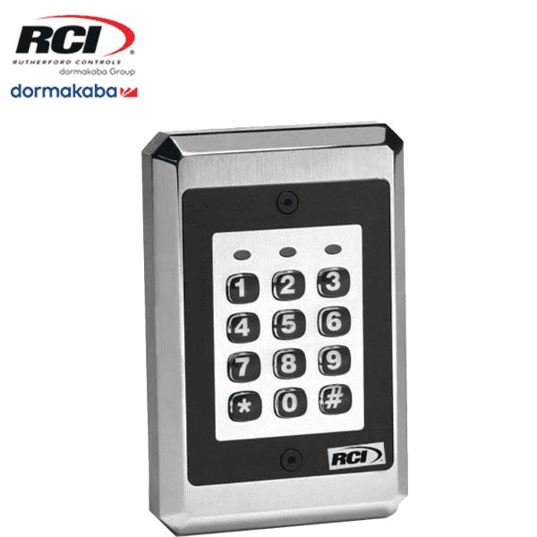 RCI 9212ILW Illuminated Keypad for Single Gang Flush Mount Applications - Interior/Exterior - UHS Hardware