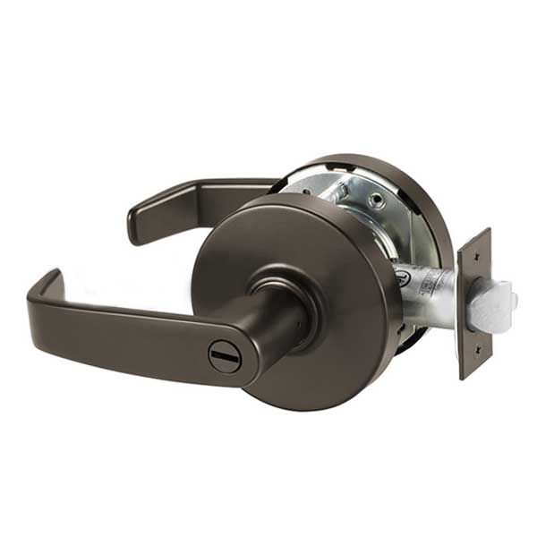 Sargent - 10U65 - Mechanical Cylindrical Lock - L Rose / L Lever - Non Keyed - Privacy/Bathroom - 10BE - Dark Oxidized Satin Bronze - Grade 1 - UHS Hardware