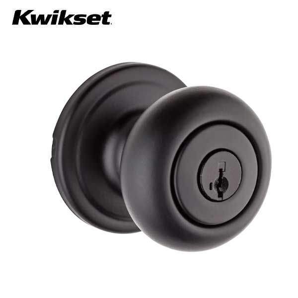 Kwikset - 740H - Hancock Knob  - Round Rose - Entrance - 514 - Iron Black - SmartKey Technology - Grade 2 - UHS Hardware