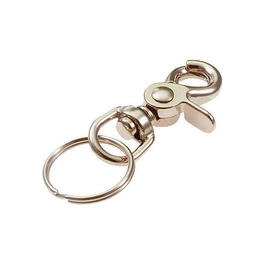 LuckyLine - 44101 - Nickel-Plated Zinc Tigger Snap with Slip Key Ring - 1 Pack - UHS Hardware