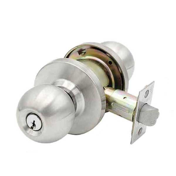 Commercial Door Knob - 2-3/4” Standard Backest - Satin Chrome - Storeroom - Grade 2 - UHS Hardware