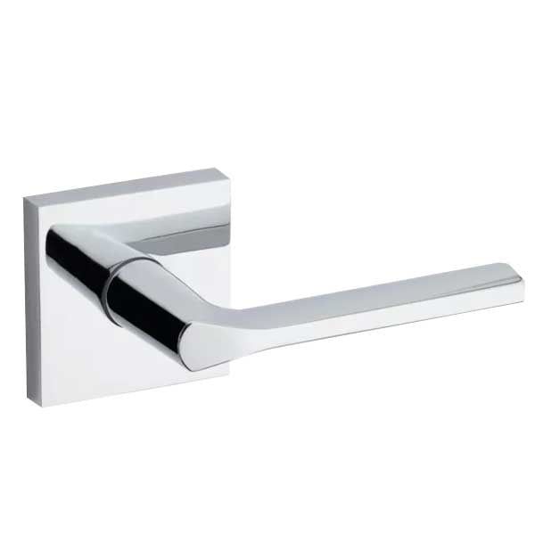 Kwikset - 154LSL - Lisbon Passage Lever - Square Rose - 26 - Polished Chrome - Grade 2 - UHS Hardware