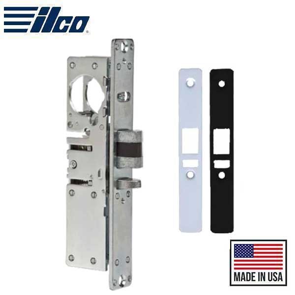 ILCO - 451 Deadlatch Mortise Lock - 1 1/8" Backset - LH - Flat Faceplate - Clear/Dark Bronze Faceplates - UHS Hardware