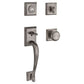 Baldwin Reserve - Napa Knob Handleset - Singl Cyl - Traditional Square Rose - 152 - Matte Antique Nickel - Grade 2 - UHS Hardware