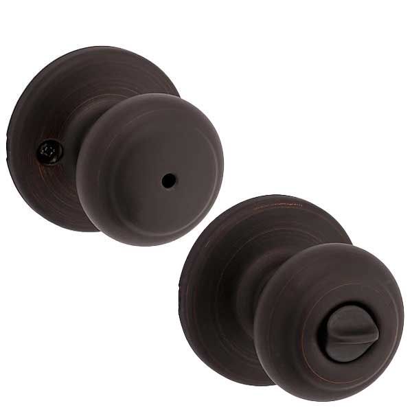 Kwikset - 300CV - Cove Knob Set - Round Rose - 11P - Venetian Bronze - Privacy - Grade 3 - UHS Hardware