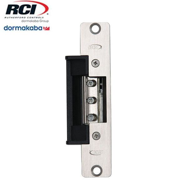 RCI - 7105 - Electric Centerline Strike - Fail Secure - Brushed Stainless Steel - 1-1/8"W x 5-7/8"H - UHS Hardware