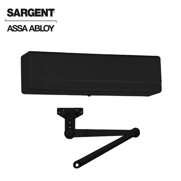 Sargent - 1431 - Powerglide Door Closer w/ PSH - Heavy Duty Hold Open Parallel Arm w/ Positive Stop - BSP - Black Suede Powder Coat - Grade 1 - UHS Hardware