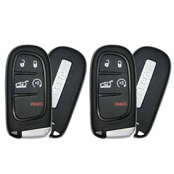 2 X 2014-2021 Jeep Cherokee / 5-Button Smart Key Pn: 68141580Af Gq4-54T (Oem) (Bundle Of 2)