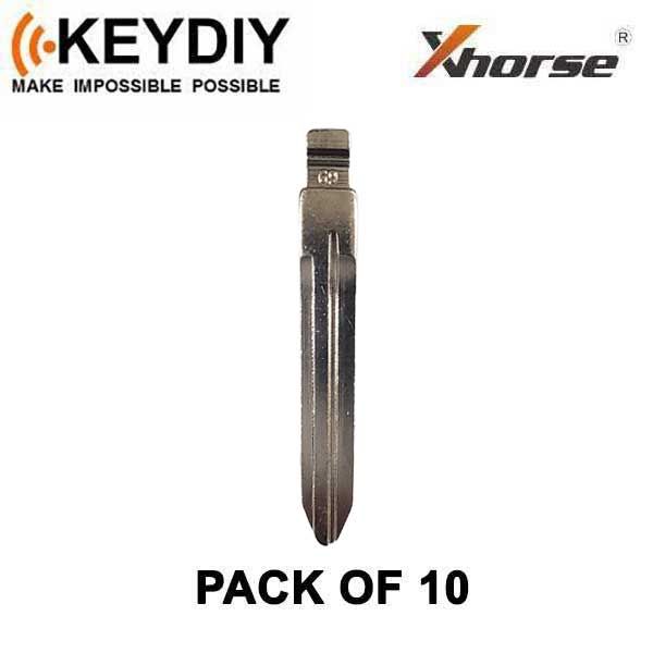KEYDIY - B110 - Flip Key Blade - #69 - For Xhorse / Keydiy Universal Remote Flip Keys - Pack of 10 - UHS Hardware