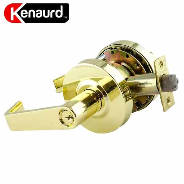 Commercial Lever Handle - 2-3/4” Standard Backset - Polished Brass - Entrance - Grade 2 - UHS Hardware