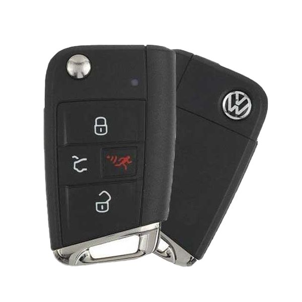 2018-2020 Volkswagen / 4-Button Flip Key / PN: 5G6 959 752 BM / NBGFS125C1 / HU162T / KESSY (OEM) - UHS Hardware