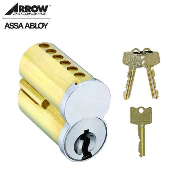 Arrow - Small Format IC Core Cylinder - 6 Pins - Combinated - Keyed w/ Control Key - Satin Chrome - UHS Hardware