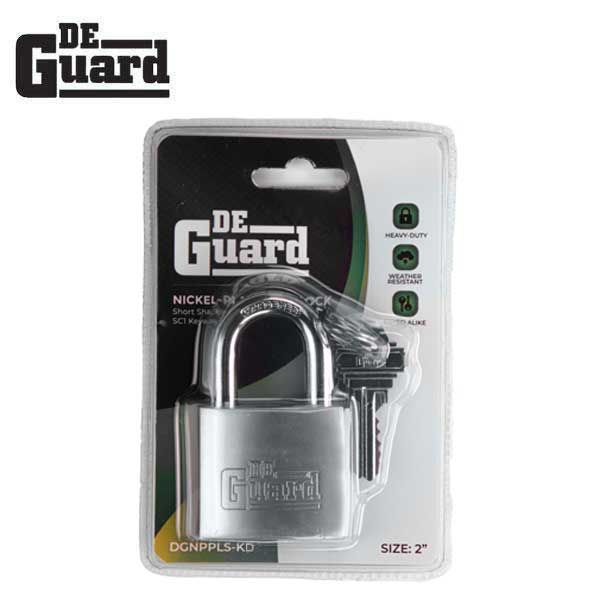 Premium - Nickel Plated Padlock - SC1 Keyway - Short Shackle 1" - Keyed Different - UHS Hardware