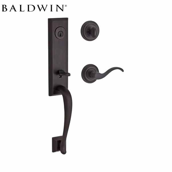 Baldwin - Reserve Del Mar Traditional Handleset - Single Cylinder Lever - Left Handed - Square Rose - Venetian Bronze - Grade 2 - UHS Hardware