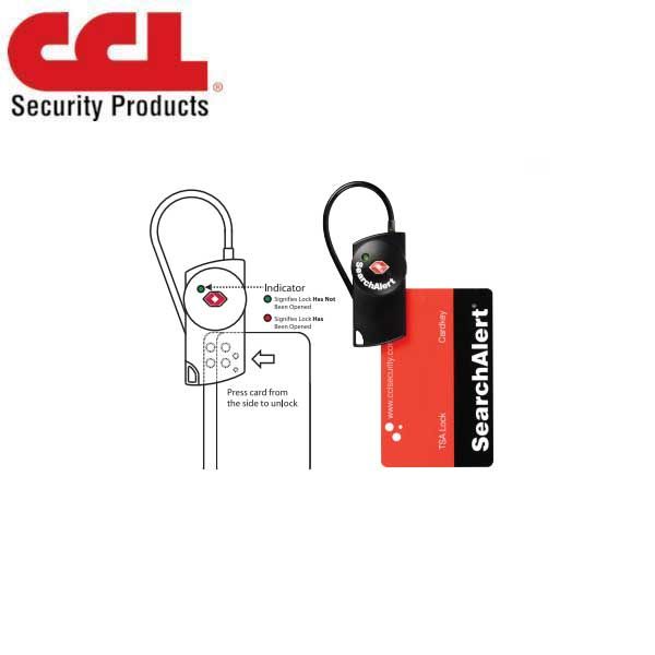 CCL - Travel Lock 947 Series -  Black TSA Approved Keycard Lock with SearchAlert Indicator - UHS Hardware