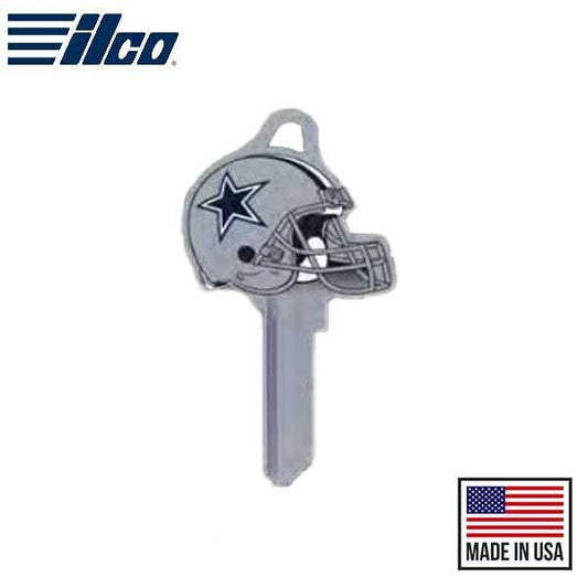 ILCO - NFL TeamKeys - Helmet Edition - Key Blank - Dallas Cowboys - KW1 (5 Pack) - UHS Hardware