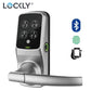 Lockly - PGD688F - Lux Compact - Mortise Smart Lock - Fingerprint Reader - Bluetooth -  Satin Nickel / Matte Black - UHS Hardware