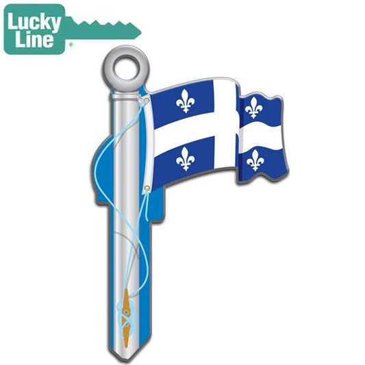 LuckyLine - B129K - Key Shapes - Quebec Flag - Kwikset - KW1 - 5 Pack - UHS Hardware