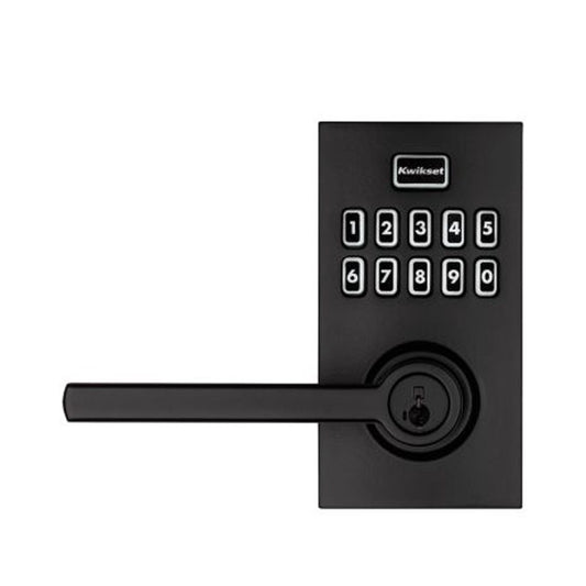 Kwikset - 917HFL - Halifax Keypad Entry Door Lever Set - Single Cylinder - Matte Black - SmartKey Technology - UHS Hardware