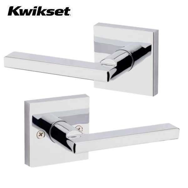 Kwikset - 154HFL - Halifax Passage Lever - Square Rose - 26 - Polished Chrome - Grade 2 - UHS Hardware