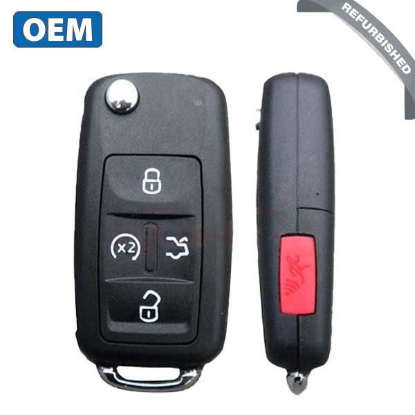 2011-2013 Volkswagen Golf / 5-Button Flip Key Pn: 561837-202-D Nbg010206T 315 Mhz (Oem Refurb)