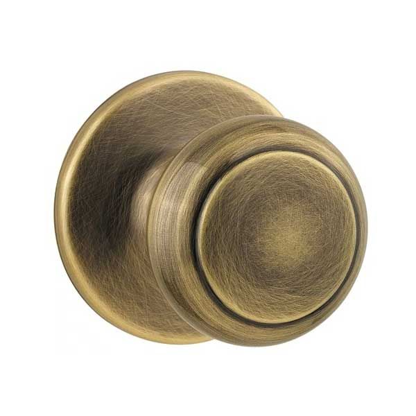 Kwikset - 200CV - Cove Knob - Round Rose - Passage - 5 - Antique Brass - Grade 3 - UHS Hardware