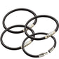 LuckyLine - 80820 - 4-1/4"  Locking Cable Key Ring - Black - 25 Pack - UHS Hardware