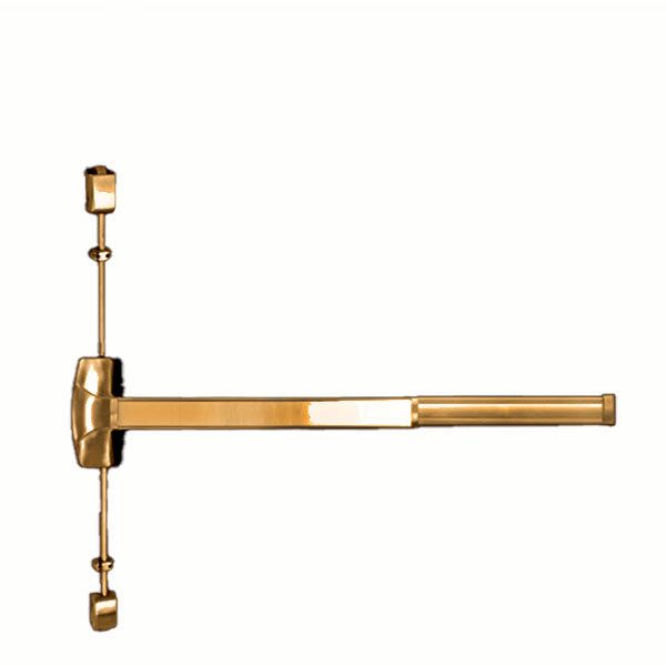 Cal-Royal - Surface Vertical Rod - 36" x 84" - Bright Brass - Optional Handing - Fire Rated - Grade 1 - UHS Hardware