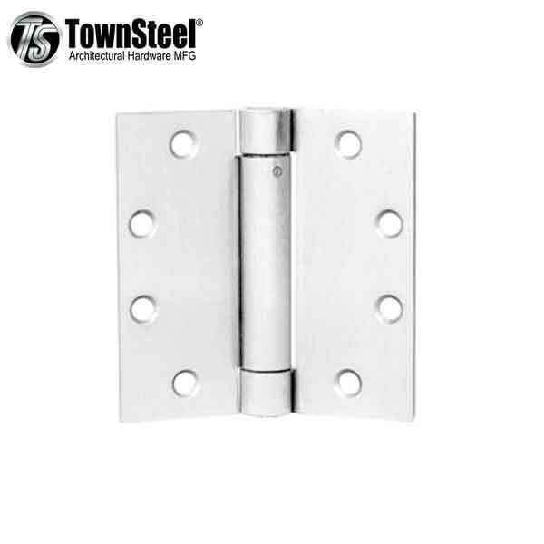 TownSteel - THSP 179 - Door Hinge - 4.5" x 4.5"  - Commercial Weight Spring Hinge  - 26D - Satin Chrome - UHS Hardware