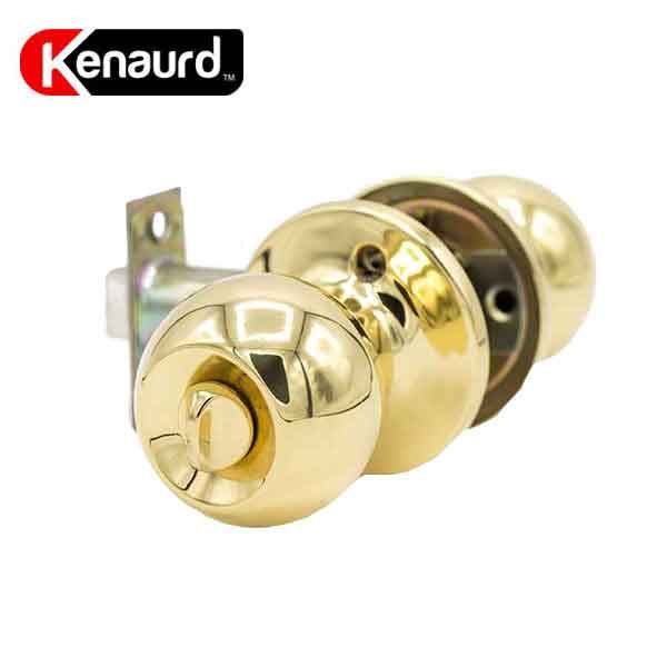 Premium Knobset Privacy Lock - Polished Brass - UHS Hardware