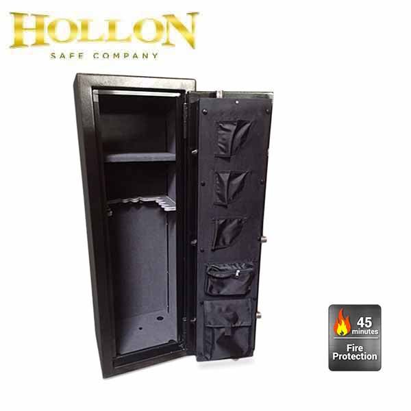 Hollon - Hunter Series Gun Safe - HGS-11E w/ S&G 1004  Electronic Lock - Chrome - UHS Hardware