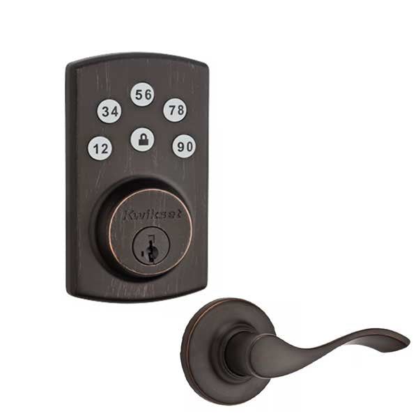 Kwikset - Powerbolt2 Electronic Deadbolt with Balboa Lever - US11P - Venetian Bronze - UHS Hardware