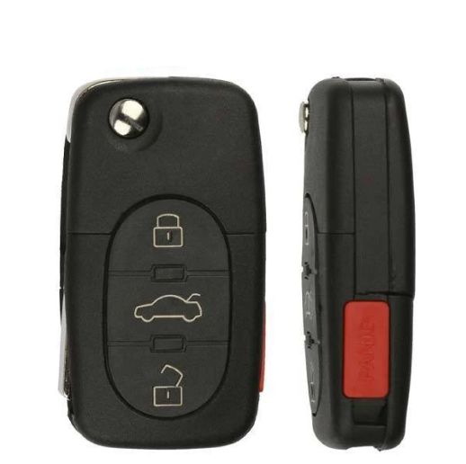 1997-2005 Audi / 4-Button Flip Key / MYT8Z0837231 (RK-AUD-231E) - UHS Hardware