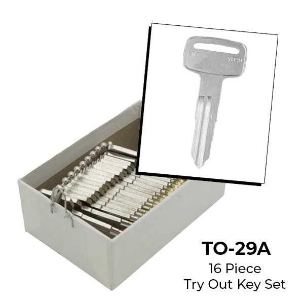 AeroLock - TO-29A - Yamaha/Suzuki 1981+ - All Locks Try-Out Key Set - YH48 -16 Keys - UHS Hardware