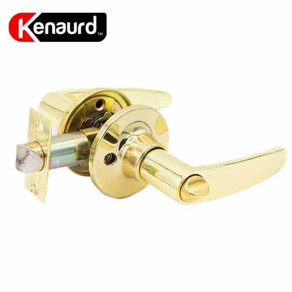 Premium Design #2 Privacy Leverset - Grade 3 - Bright Brass - UHS Hardware